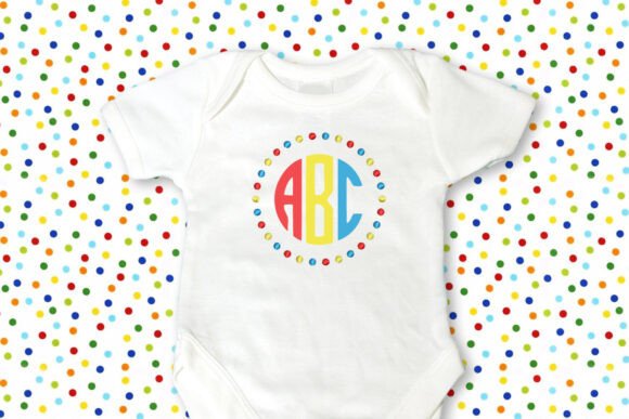 Download Tri-Dot Round Monogram Frame Embroidery - Embroidery Collection