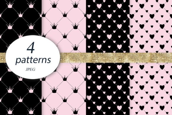 Download Princess Crown Paper Pink Heats Backdrop - Princess crown Collection