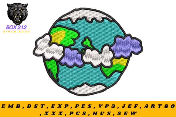 Download Globe Digital Embroidery Design - Embroidery Collection