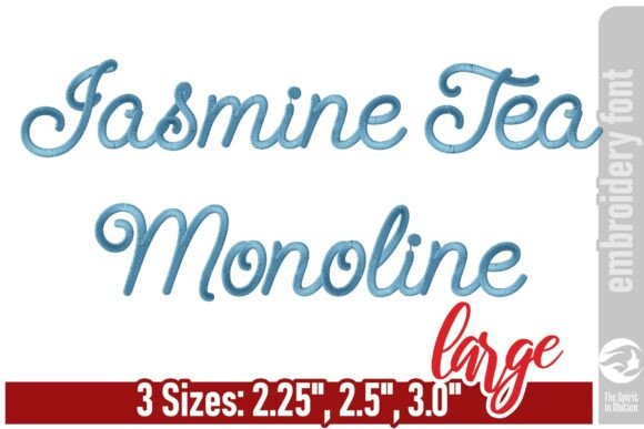 Download Jasmine Tea Monoline Embroidery Font - L - Embroidery Collection