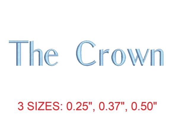 Download The Crown Embroidery Font - Embroidery Collection