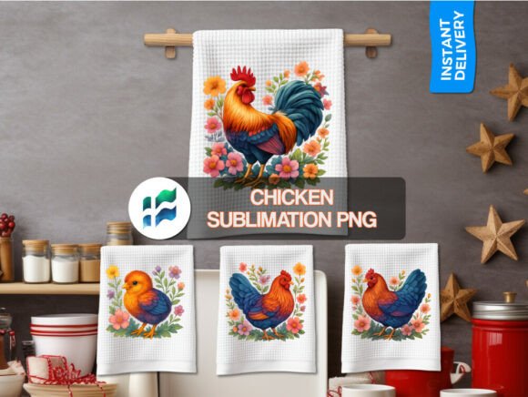 Download Chicken Kitchen Towels Sublimation Files - Towels Collection
