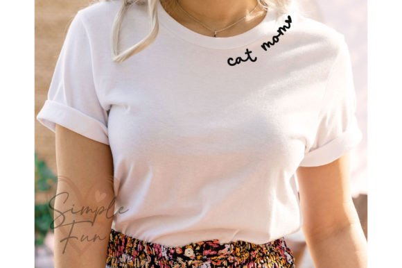Download Cat Mom Embroidery - Embroidery Collection