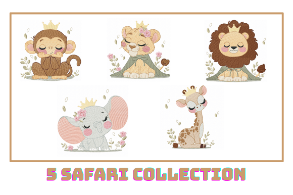 Download Baby Safari Embroidery Design Bundle - Embroidery Collection