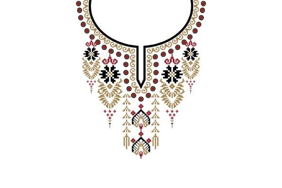 Download Beautiful Neckline Embroidery Pattern - Embroidery Collection