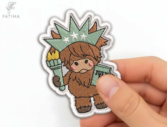 Download Highland Cow Patch Embroidery Design - Embroidery Collection