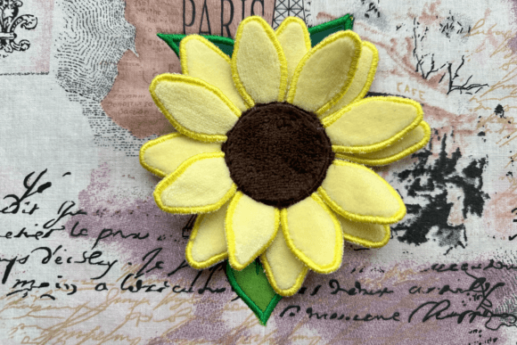 Download 3 D Sunflower-embroidery Appliqué - Embroidery Collection