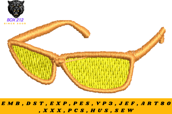 Download The Glasses – Digital Embroidery Design - Embroidery Collection