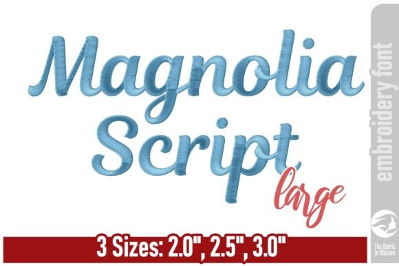 Download Magnolia Script Embroidery Font - Large - Embroidery Collection
