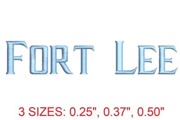 Download Fort Lee Embroidery Font - Embroidery Collection