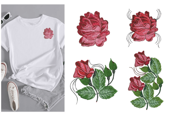 Download Rose Flower Embroidery Design - Embroidery Collection