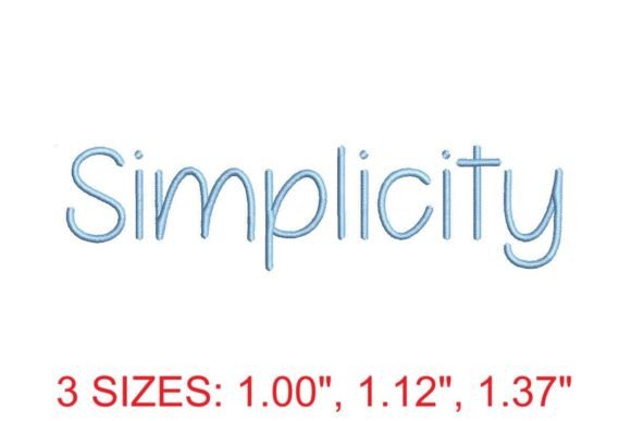 Download Simplicity Embroidery Font - Embroidery Collection