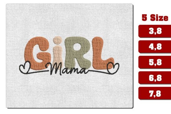 Download Girl Mama Machine Embroidery Design File - Embroidery Collection
