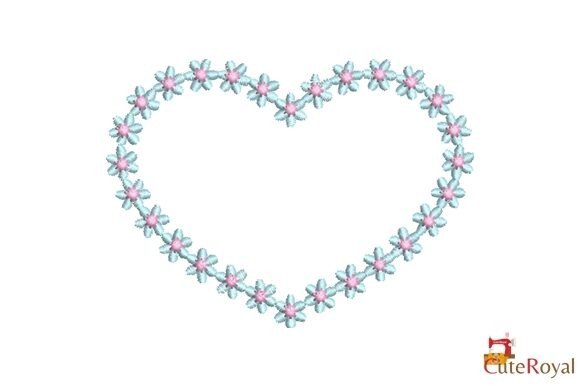Download Floral Heart Embroidery Design - Embroidery Collection