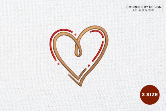Download Abstract Sketch Heart&nbsp;Embroidery&nbsp; - Embroidery Collection