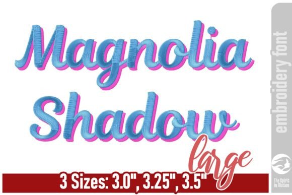 Download Magnolia Shadow Embroidery Font - Large - Embroidery Collection