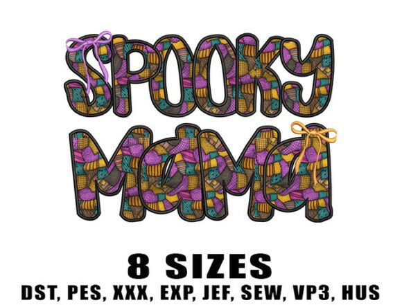 Download Spooky Mama Embroidery Design - Embroidery Collection