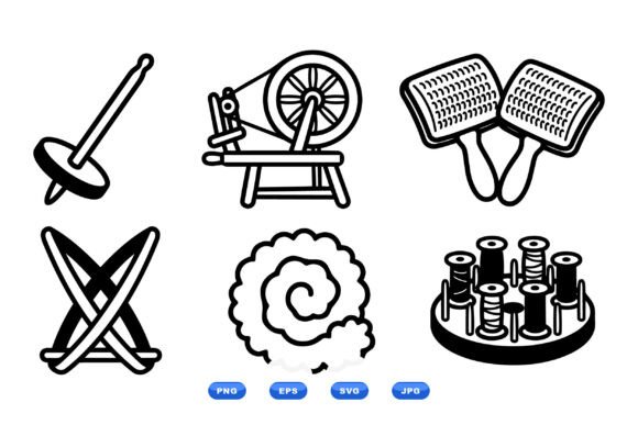 Download Spinning Wheel Craft Icons - Premium Bundle