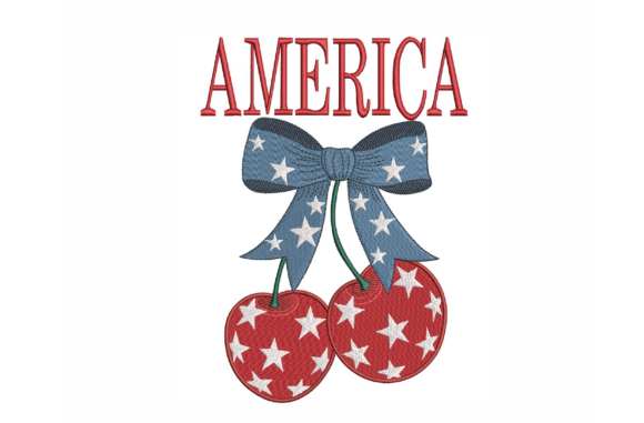 Download America Cherries Embroidery Design - Embroidery Collection