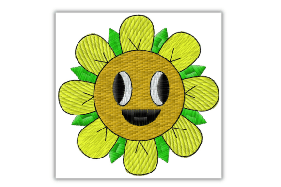 Download Smiling Flower Embroidery Design - Embroidery Collection