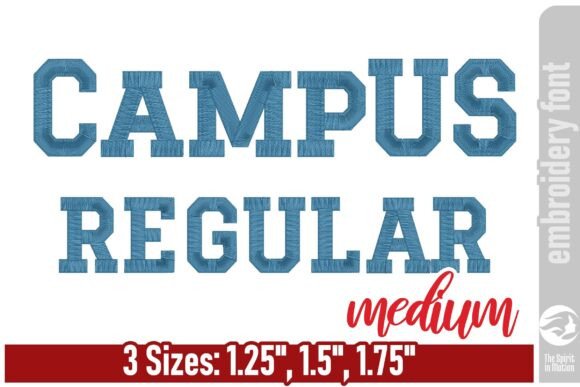 Download Campus Regular Embroidery Font - Medium - Embroidery Collection
