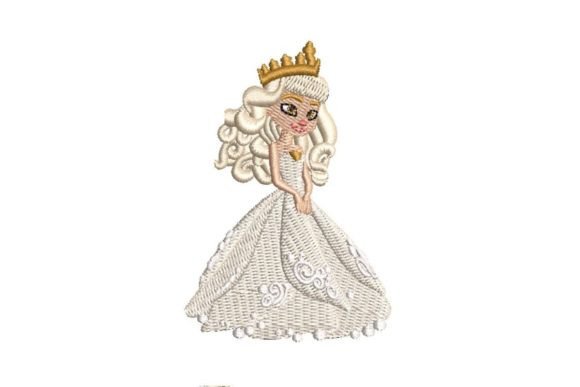 Download Cartoon Princess Embroidery Design #5 - Embroidery Collection