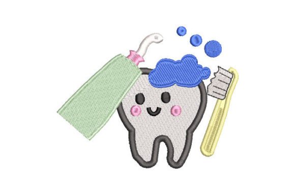 Download Tooth and Brush Embroidery Designs - Embroidery Collection