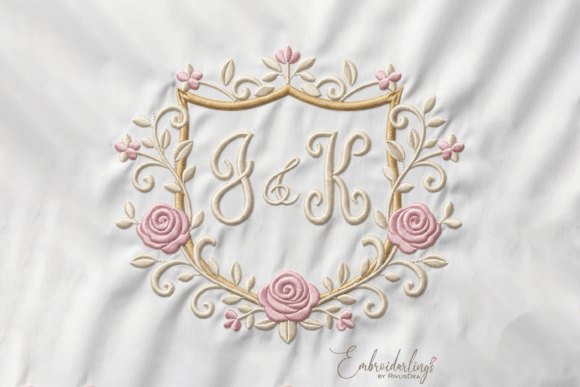 Download Floral Monogram Frame Embroidery Designs - Embroidery Collection