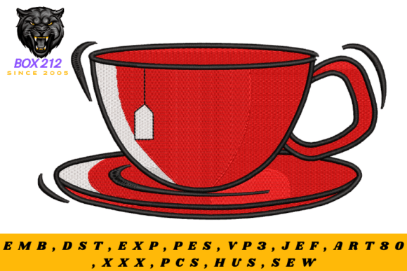 Download Teacup Digital Embroidery Design - Embroidery Collection