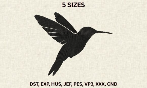 Download Hummingbird Bird DST PES Embroidery File - Embroidery Collection