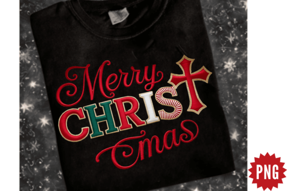 Download Faux Embroidery Merry Christmas PNG Desi - Embroidery Collection