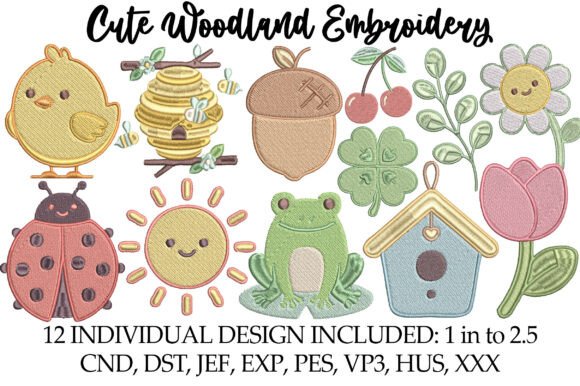 Download Cute Woodland Embroidery - Embroidery Collection