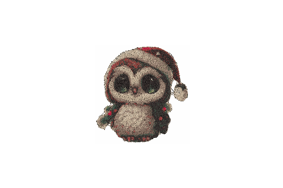 Download Christmas Owl Machine Embroidery Design - Embroidery Collection