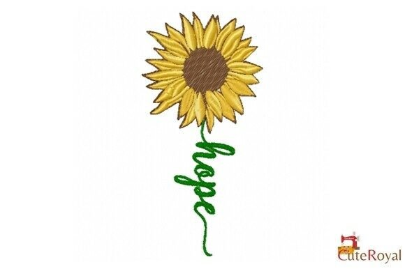 Download Hope Sunflower Embroidery - Embroidery Collection