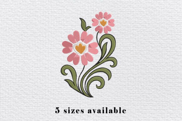 Download Floral Heart Embroidery Design - Embroidery Collection