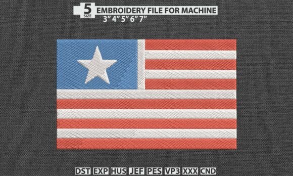 Download USA Flag DST PES Machine Embroidery File - Embroidery Collection