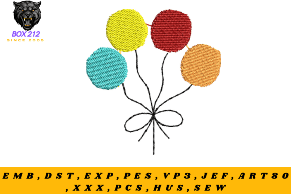 Download Balloons – Digital Embroidery Design - Embroidery Collection