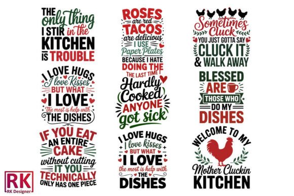 Download *Funny Kitchen Towels Svg Design Bundle* - Towels Collection