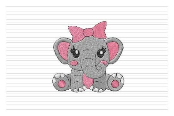 Download Baby Girl Elephant Embroidery - Embroidery Collection