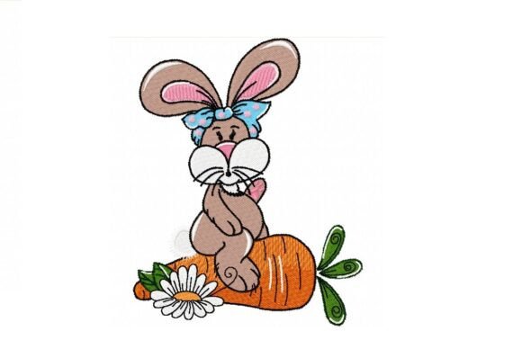 Download Bunny Spring Embroidery Design - Embroidery Collection