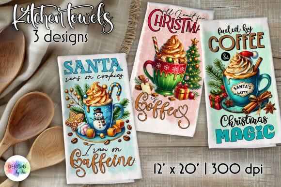 Download Christmas Coffee Kitchen Towels, Quotes - Towels Collection