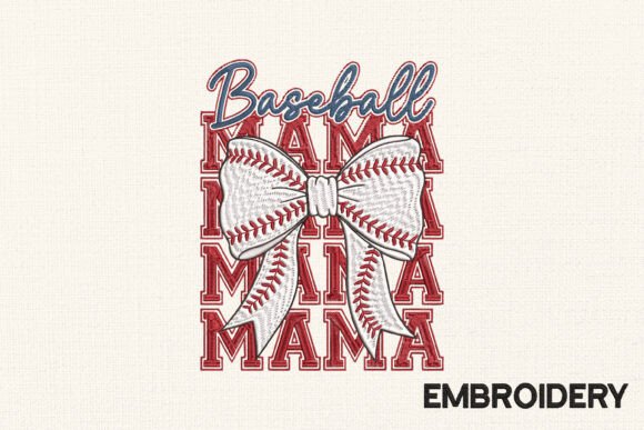 Download Baseball Mama Embroidery, Mother's Day - Embroidery Collection