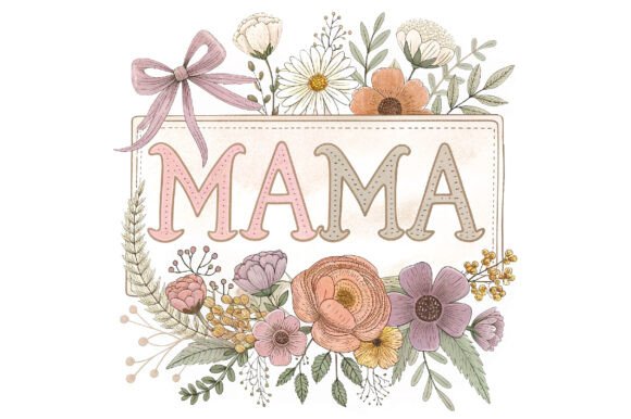 Download Floral Mama Embroidery, Mother's Day - Embroidery Collection
