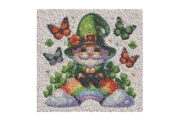 Download Gnome Patricks Day Butterfly Embroidery - Embroidery Collection