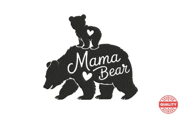 Download Mother and Baby Bear Embroidery Design - Embroidery Collection