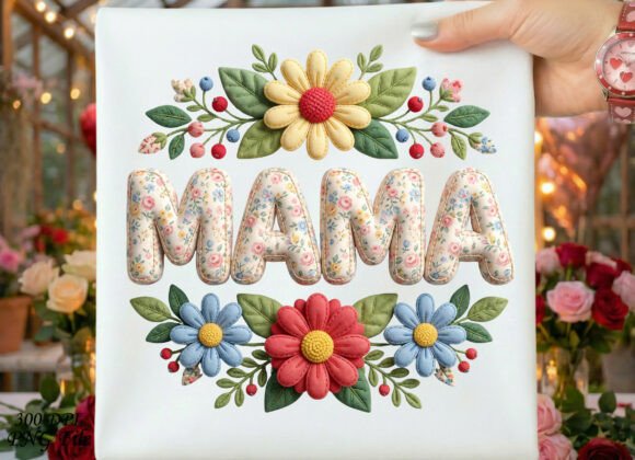 Download Boho Floral Mama Embroidery Design PNG - Embroidery Collection