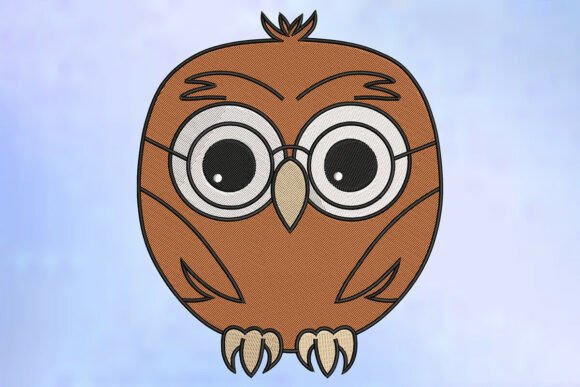 Download Nerdy Owl Embroidery Design - Embroidery Collection