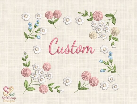 Download Custom Floral Name Embroidery Design - Embroidery Collection