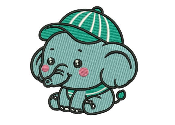 Download Cute Baby Elephant Embroidery Design - Embroidery Collection