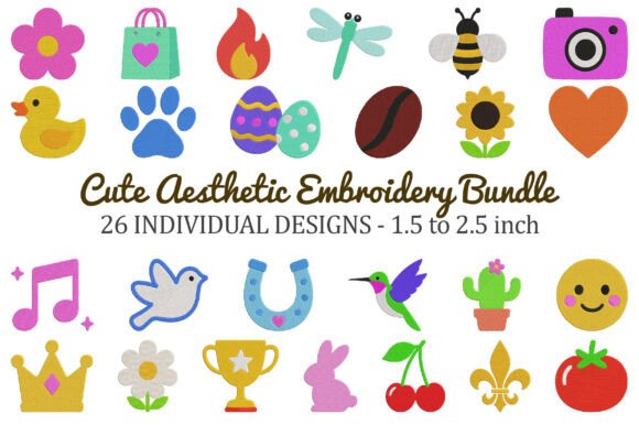 Download Cute Aesthetic Embroidery Bundle - Embroidery Collection